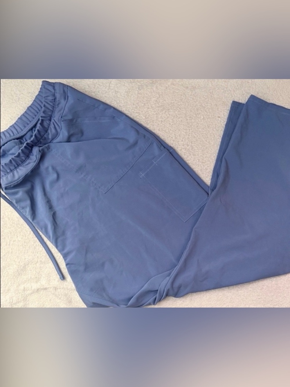 Scrubstar Straight Leg Ceil Blue Cargo Scrub Pants Stretch Microfiber Healthcare